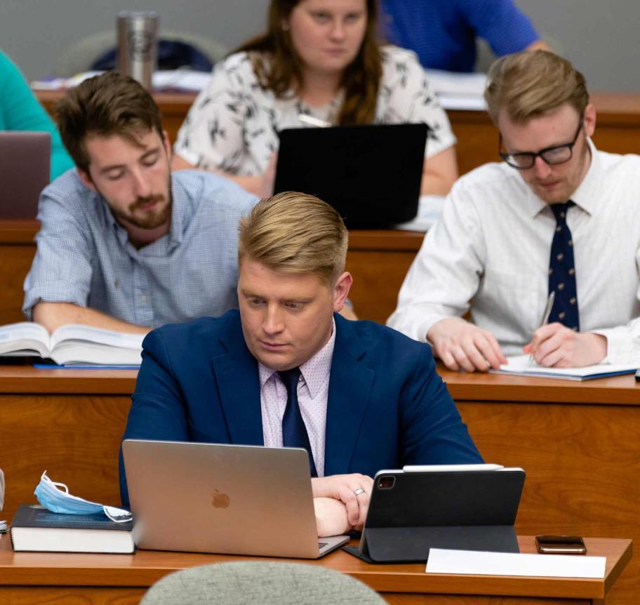 Law students in classroom